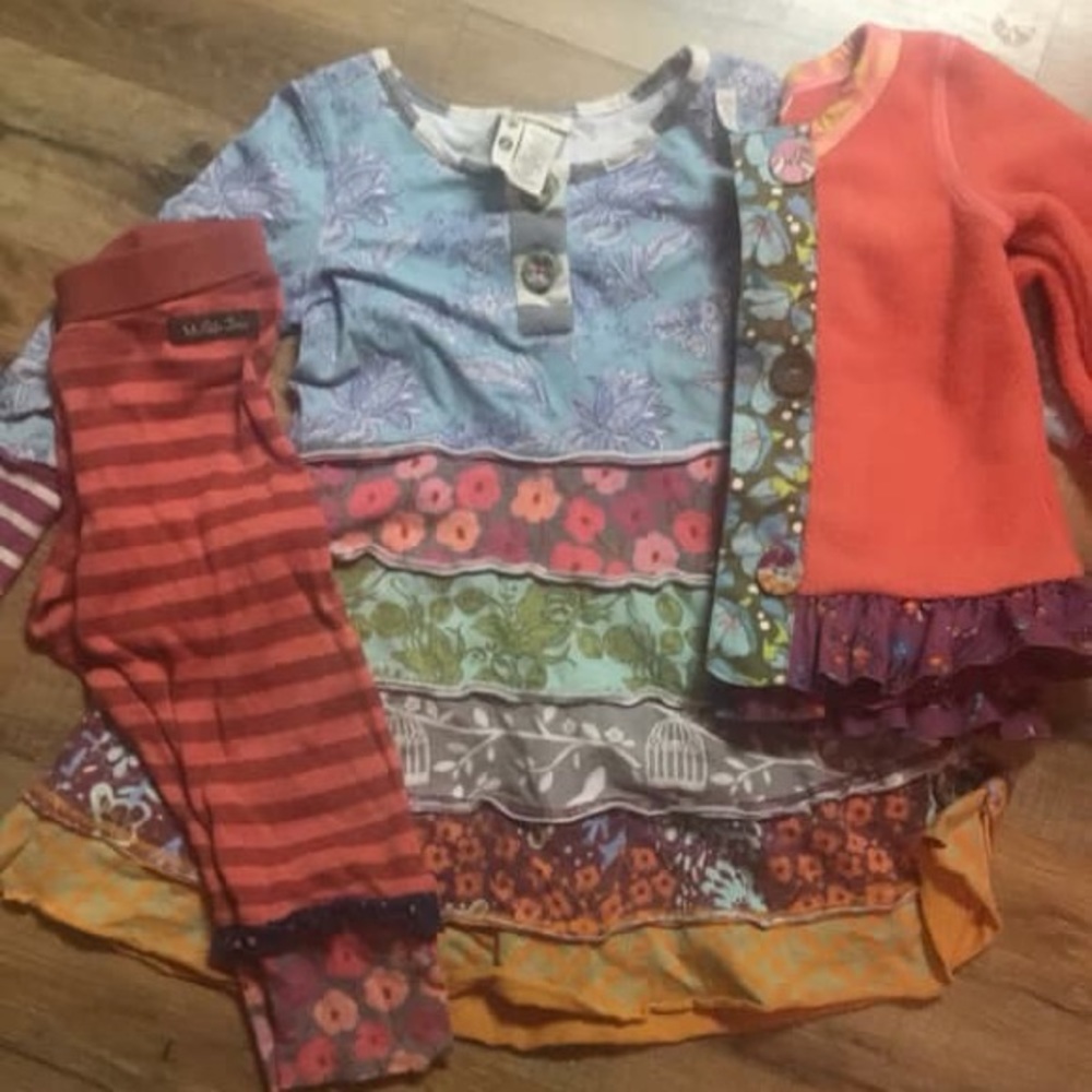 Size 2 mj pants and dress and size 12 month jacket